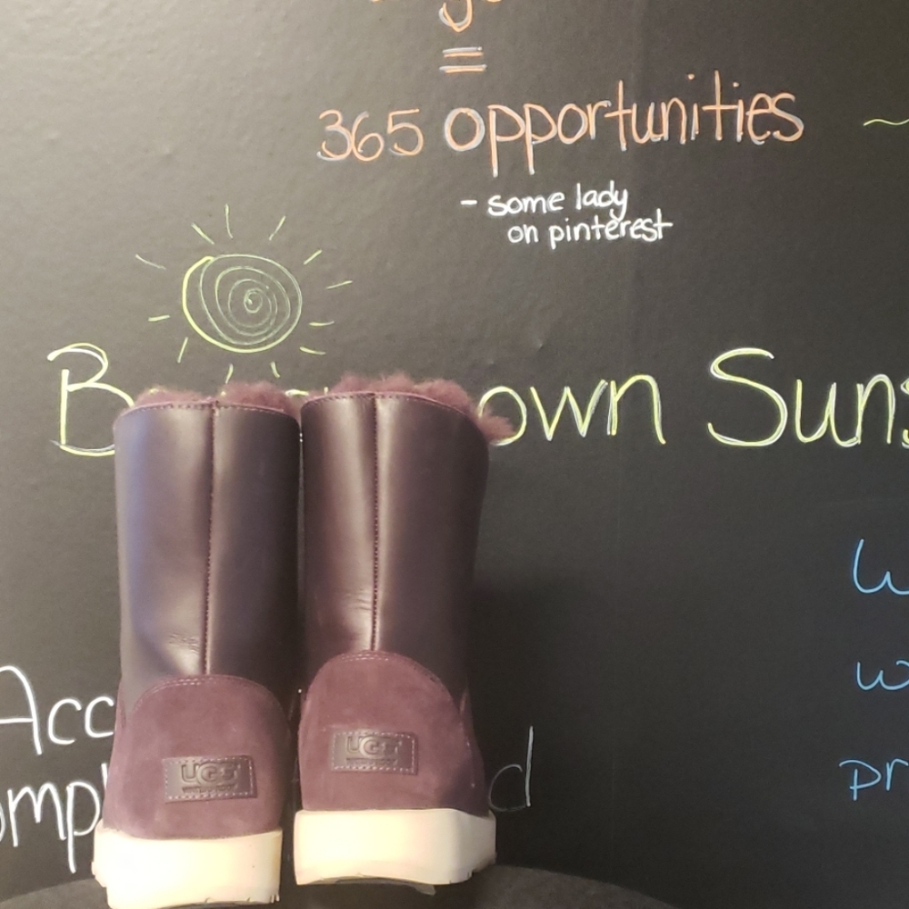 Ugg purple sheepskin boots